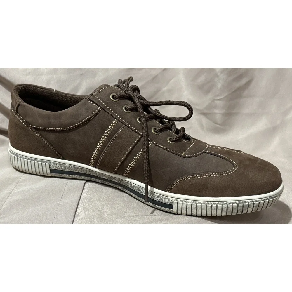 Men's Muk Luks Nick Fashion Sneaker Shoe Coffee Brown Size‎ 12
